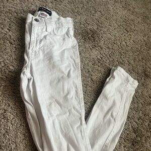 Fashion Nova WHITE HIGH WAISTED SKINNYS